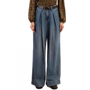 NEW MOLLY BRACKEN women's waverly denim pants in blue